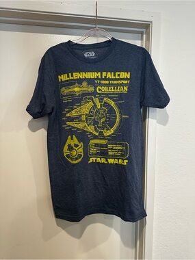 Star Wars Millennium Falcon Navy Graphic Tee